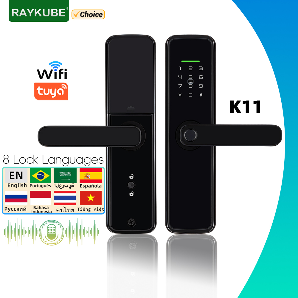 Letter Opener Brass - RAYKUBE K11 Tuya WiFi Biometric ลายนิ้วมือล็อคดิจิตอลประตูไฟฟ้าล็อค