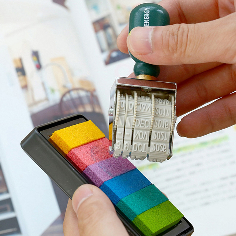 แสตมป์วันแบบวินเทจ1ชิ้นลูกบิดห - Rubber Date Stamp บทวิจารณ์และราคา