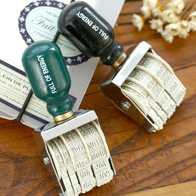 แสตมป์วันแบบวินเทจ1ชิ้นลูกบิดห - Rubber Date Stamp บทวิจารณ์และราคา