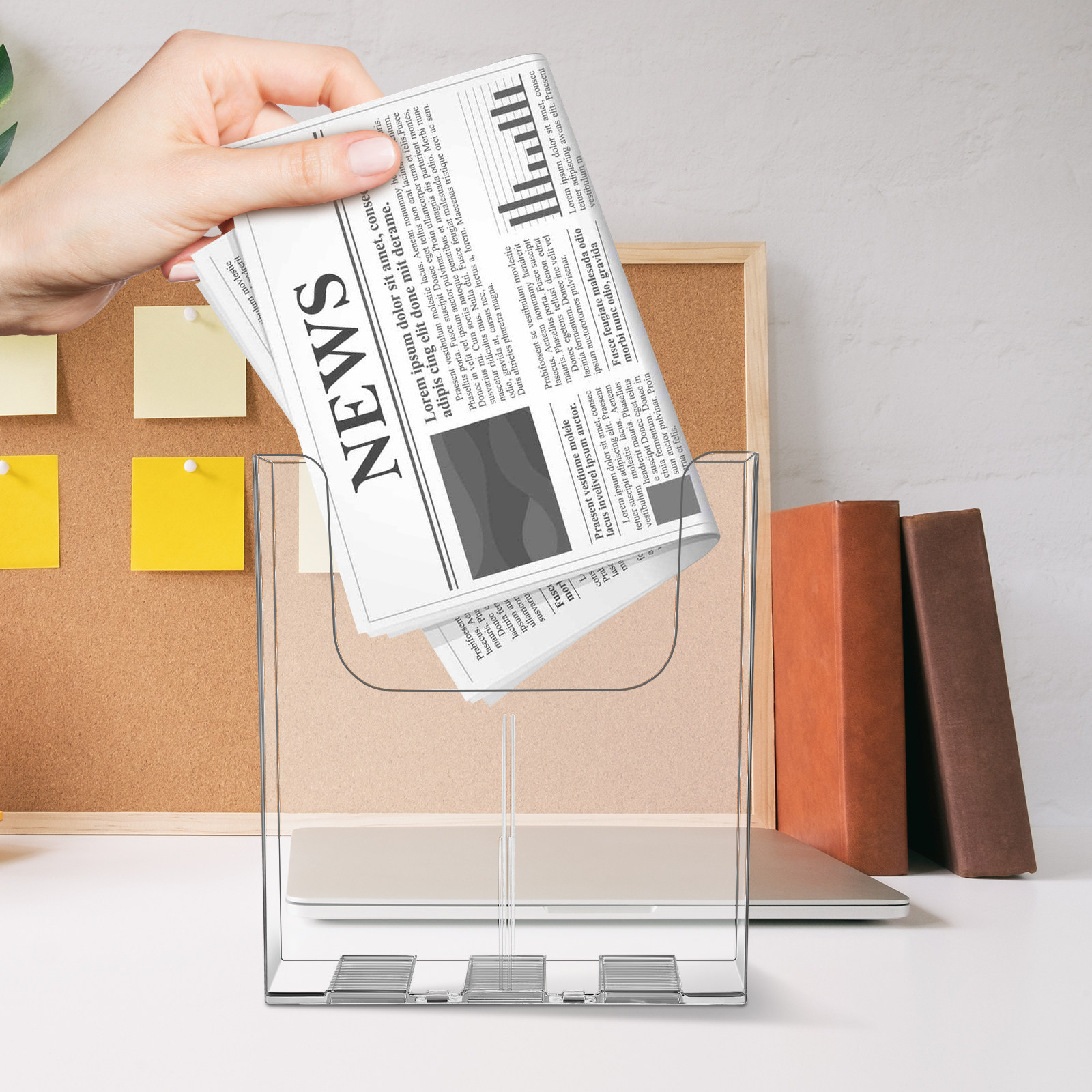 2 ชิ้น ที่จัดเก็บเอกสารอะคริลิ - Magazine Holder Rack บทวิจารณ์และราคา