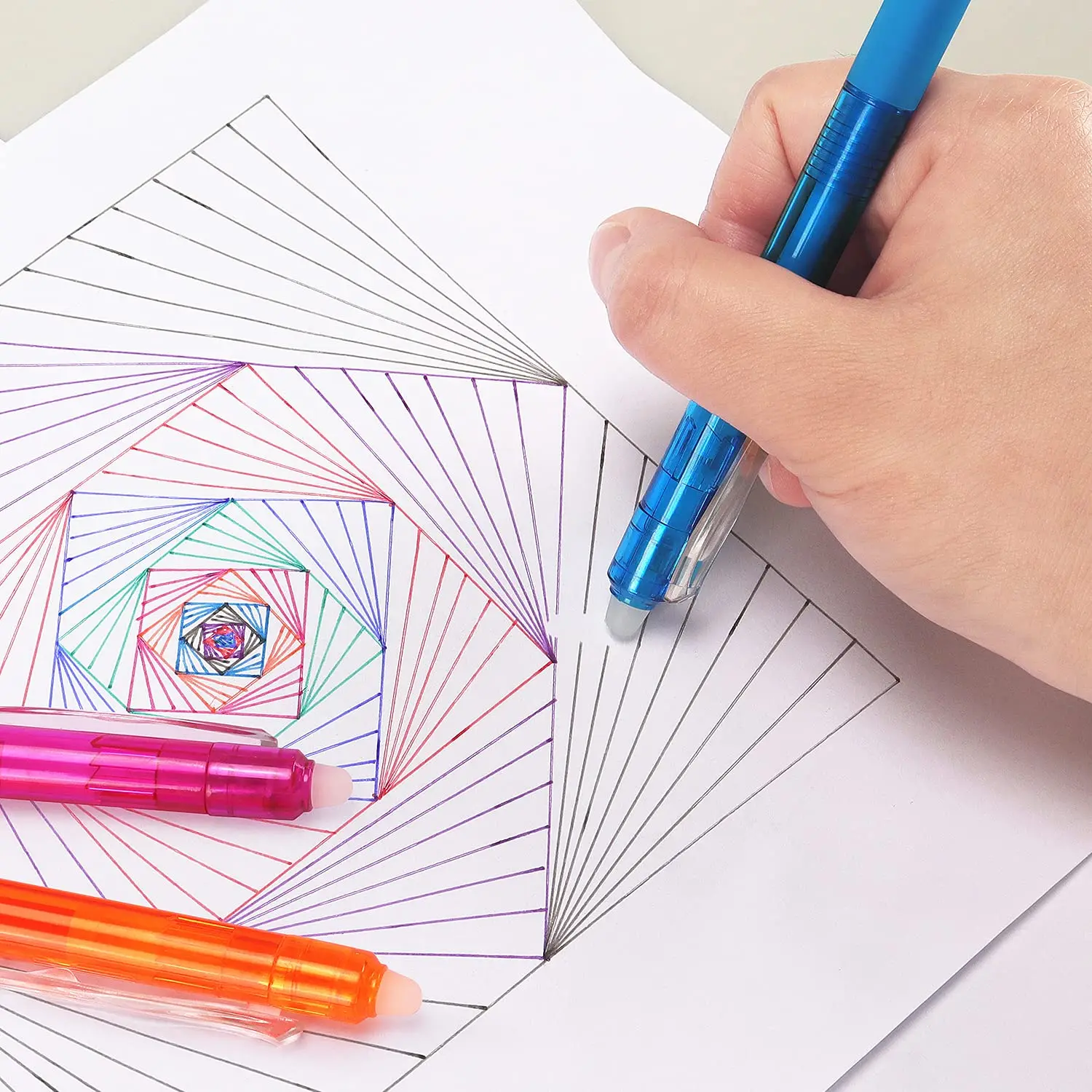 8 สี 0.7mm Magic Retractable E - Pilot Pen Frixion บทวิจารณ์และราคา