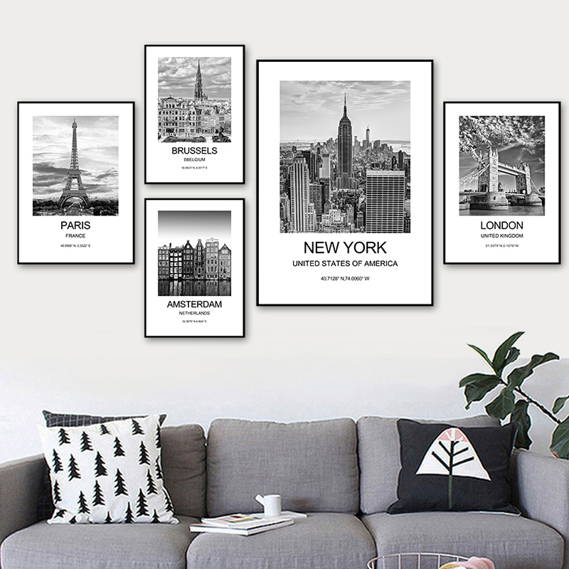 เมืองโปสเตอร์ New York London  - Ink Blotter Paper บทวิจารณ์และราคา