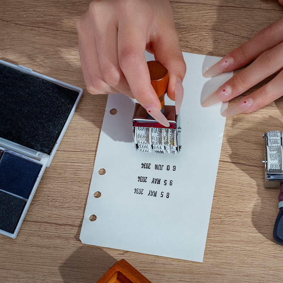 1 ชิ้น Retro ไม้ Roller วันที่ - Rubber Date Stamp บทวิจารณ์และราคา